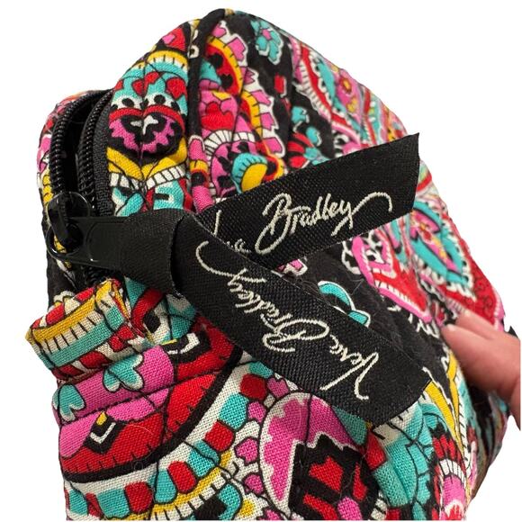 Vera Bradley Small Cosmetic Bag In Parisian Paisley Plastic Lined - Picture 5 of 8